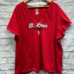 St Louis Baseball Shirt Fanatics V-Neck 4X Plus Size